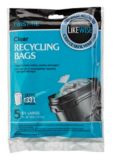 Likewise Clear Recycling Bags, 30 x 48 in