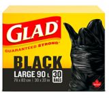 Glad Easy-tie Garbage Bags, 76 x 83.8 cm