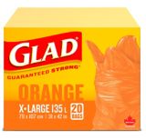Glad Easy-Tie Big Orange Garden Bags