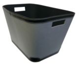 Debbie Travis Faux Leather Storage Basket,...