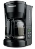 Black & Decker Black 5-Cup Black Glass Cof...