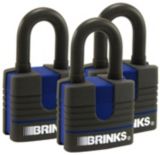 Brinks 40 mm Weather Resistant Padlocks, 3-pk