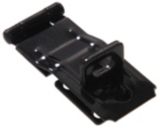 Fixed Staple Safety Hasp, Black, 3.5-in
