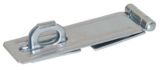 Fixed Staple Safety Hasp, Zinc-Plated, 4.5-in