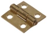Fixed Pin Butt Hinge, Brass-Plated