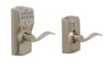 Schlage Electronic Lever, Satin Nickel
