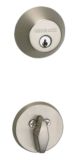Serrure � p�ne dormant Weiser, fini nickel satin�