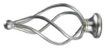 Birdcage Finial and Rod Set, Satin Nickel