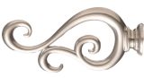 Tringle � rideaux, embout volute, nickel satin�