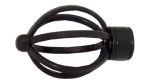 Cage Ball Finial and Rod Set, Black