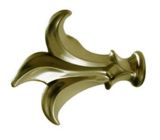 Leaf Finial and Rod Set, Brunished Brass