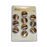Button Brass Cabinet Knob, 10-Pk