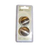 Button Brass Cabinet Knob, 2-Pk