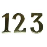 Chiffres de maison Intercel, 5 po, nickel ...