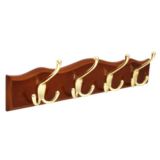 Bulldog Oak and Brass Hook and Rail, Small