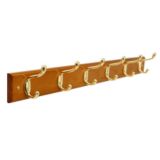 Bulldog Oak and Brass Hook and Rail, Large