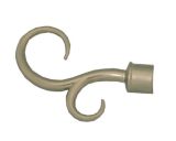 Scroll Drapery Rod, Satin Nickel