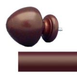Levelor Button Wood Finial and Rod Set, Ma...