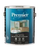 Premier White 3.7 L Kitchen and Bathroom Acrylic Latex Paint, Satin