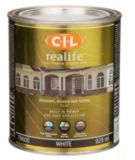 CIL White 946 mL Realife Flat Exterior Paint