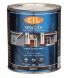CIL Realife White 946 mL Satin Exterior Paint