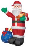 Airblown® Pre-Lit Inflatable Outdoor Santa with Teddy Bear, 144-in