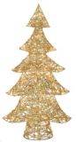 Pre-Lit LED Grapevine Glitter String Christmas Tree Wireform
