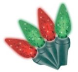 NOMA 70 Outdoor C6 LED Christmas Lights, Assorted Colours