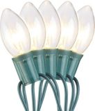 25 Outdoor C9 Full Size Incandescent Christmas Lights, Assorted Colours