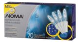 NOMA 70-Mini Outdoor LED Icicle Christmas Lights, Icy Cool White