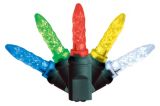 NOMA 50-Mini Outdoor LED Solar Christmas Lights, Multi-Colour