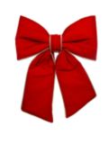 Large Fabric Bow, Red