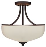 For Living Manchester 3-Light Bronze Semi-...
