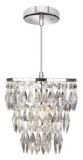 Petit lustre Nadia For Living � une lampe, chrome