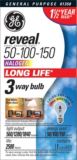 GE Reveal 50/100/150W Halogen Trilight Bulb