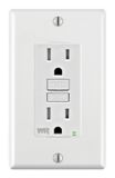 White Weatherproof GFCI