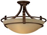 For Living Veneto 3-Light Copper Semi-Flus...