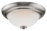 For Living Dara 2-Light Brushed Nickel Flush Mount