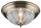 Cambridge Antique Style Flush Light, Brass...