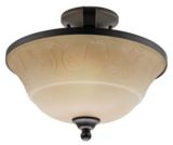 For Living Sabrina 3-Light Bronze Semi-Flush Mount