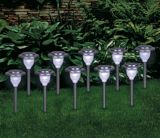 Lampes solaires, m�tal, paq. 10
