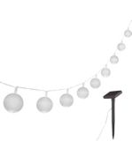 Solar LED String Globe Lights, 9-Pc