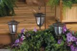 NOMA 3-Pk Solar Coach Lights, Brownstone Collection