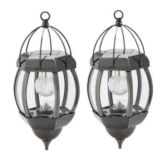 NOMA 2-Pk Solar Pewter Coach Lights, Pembr...