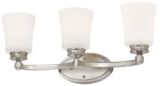 Debbie Travis Dove 3-Light Vanity, Satin N...