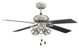 For Living Orleans Brushed Nickel Ceiling Fan, 42-in