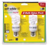 GE Soft White Bulb 2-pack, 10W Mini