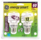 GE Soft White Bulb 2-pack, 10W Mini