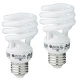 GE Soft White Bulb 2-pack, 13W Mini