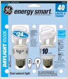 GE 10W Daylight Compact Fluorescent Bulbs,...